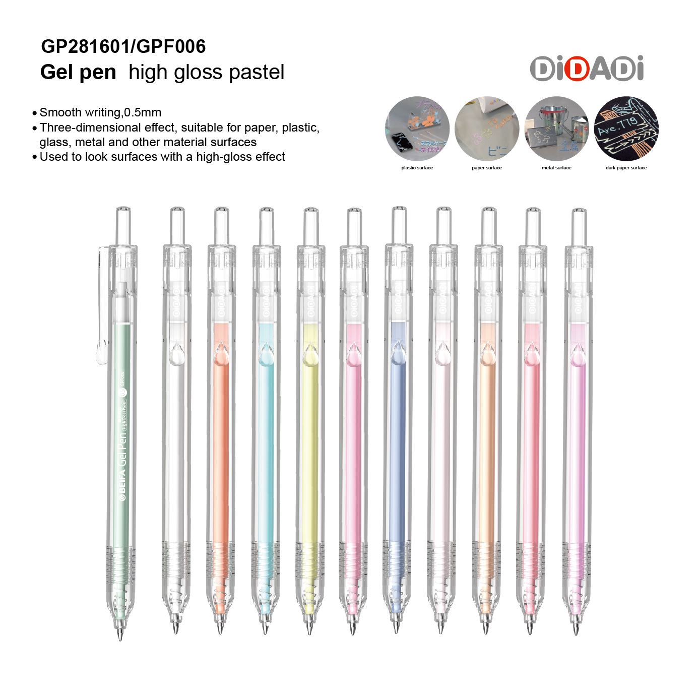 DIDADI Retractable Gel Pen