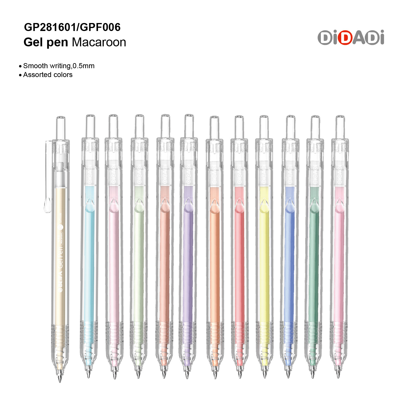 DIDADI Retractable Gel Pen-Macaroon