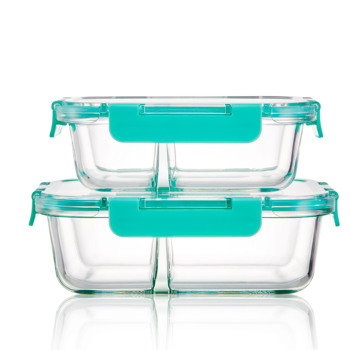 High borosilicate glass food storage container