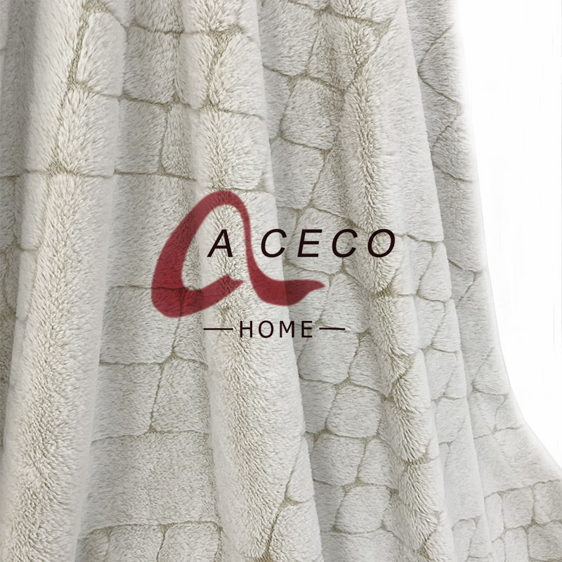 Jacquard Rabbit Fur Throw