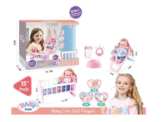 15 Inch doll,10 in 1(with 6 sound IC and accessories)
