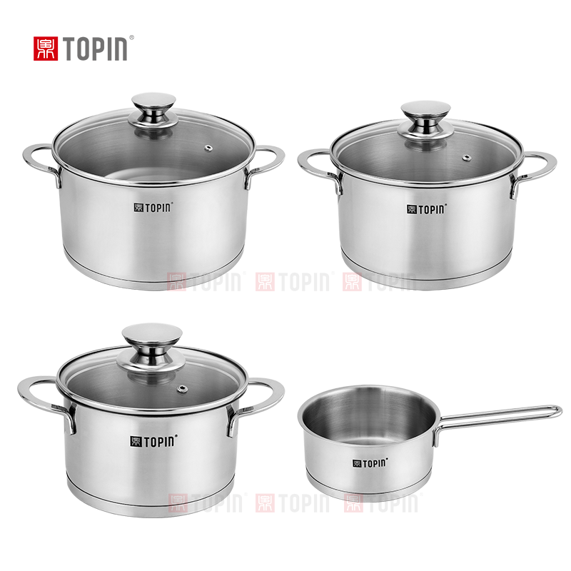 Topin stainless steel 7pcs cookware set