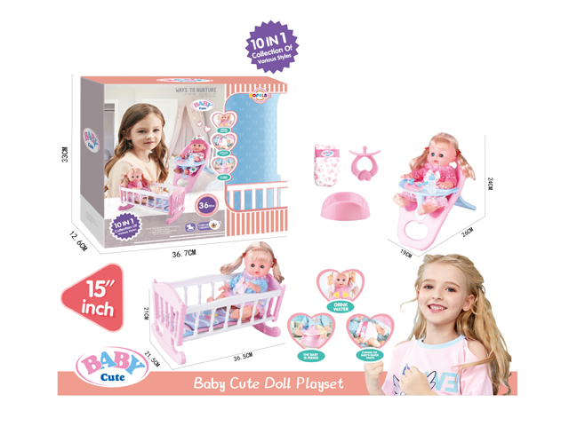 15 Inch doll,10 in 1(with 6 sound IC and accessories)