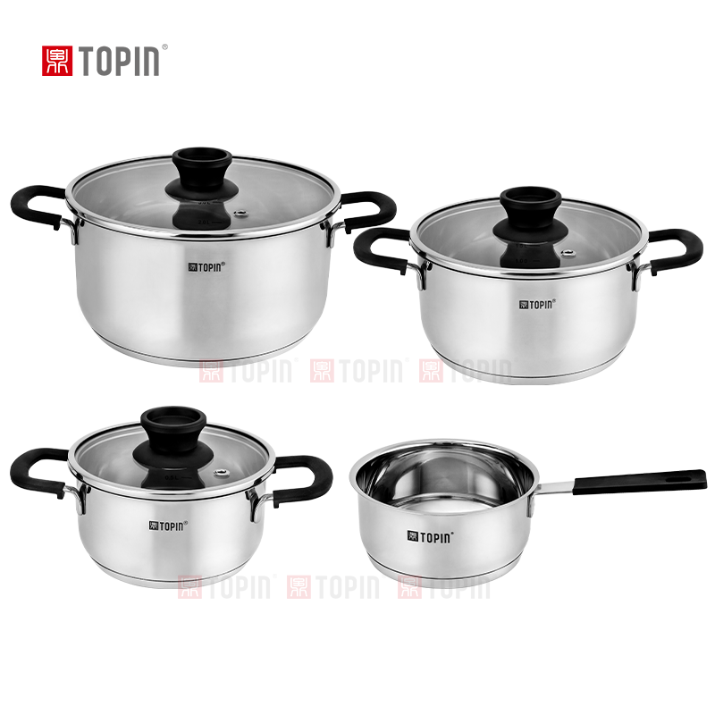 Topin stainless steel 7pcs cookware set