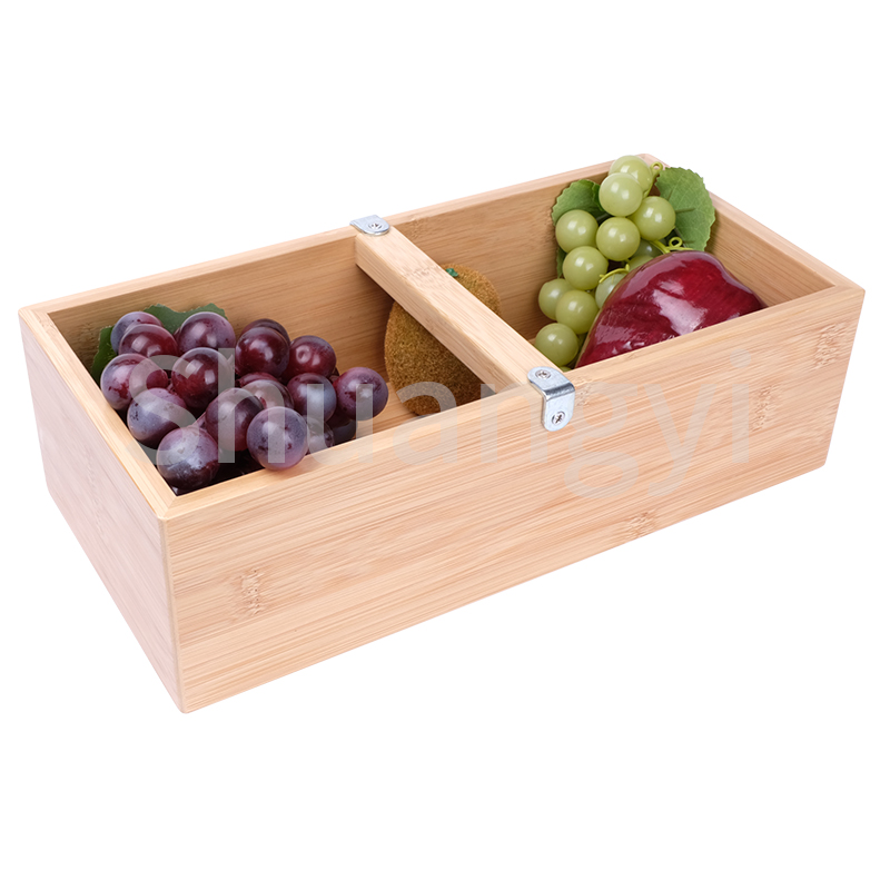 Bamboo storage box with handel