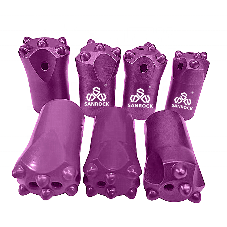 Mining top hammer drill bits threaded button bit