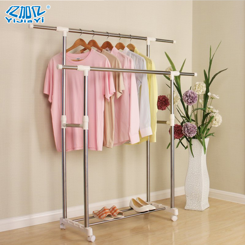 Double bar clothes-horse clothes rack