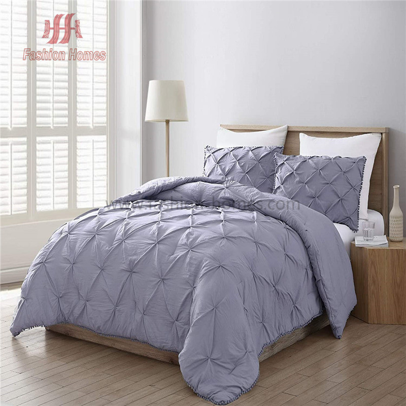 Pinch Pleated soft washed Microfiber Quilts set