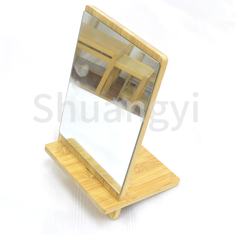 Bamboo Stand Make Up Mirror