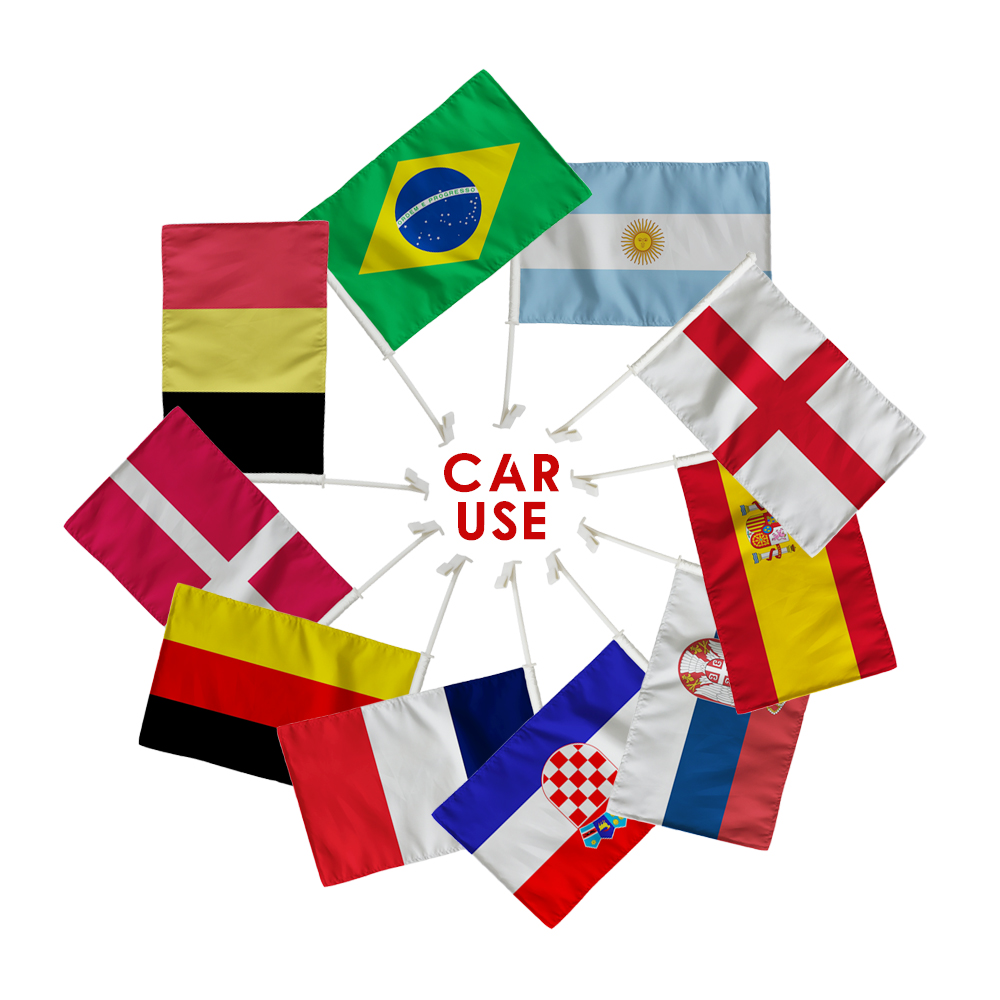 CHUANGDONG Qatar 2022 polyester 30*45cm Car Flag