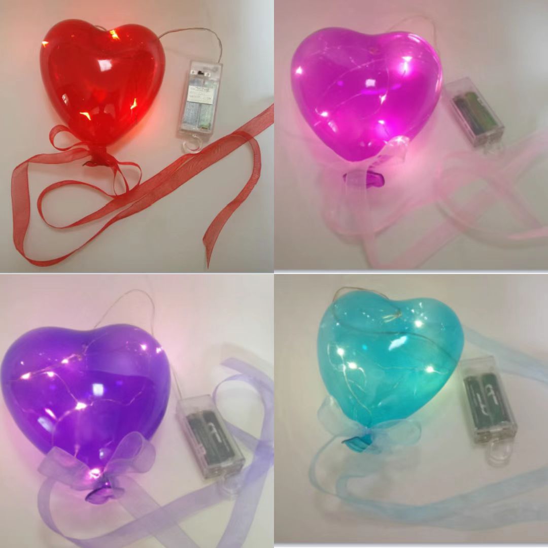 Heart-shaped Glass LED Ornament: romantic hot-selling hanging gift for holidays & Valentine's Day