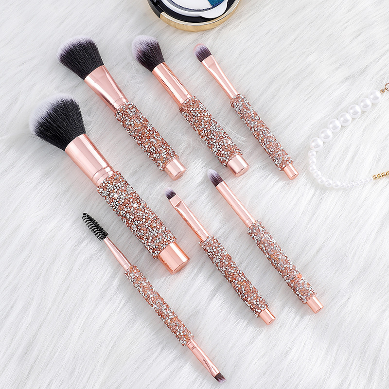 7 pcs Wrapped diamond Makeup brushes Beginner makeup Tools Makeup brush Set beauty tools