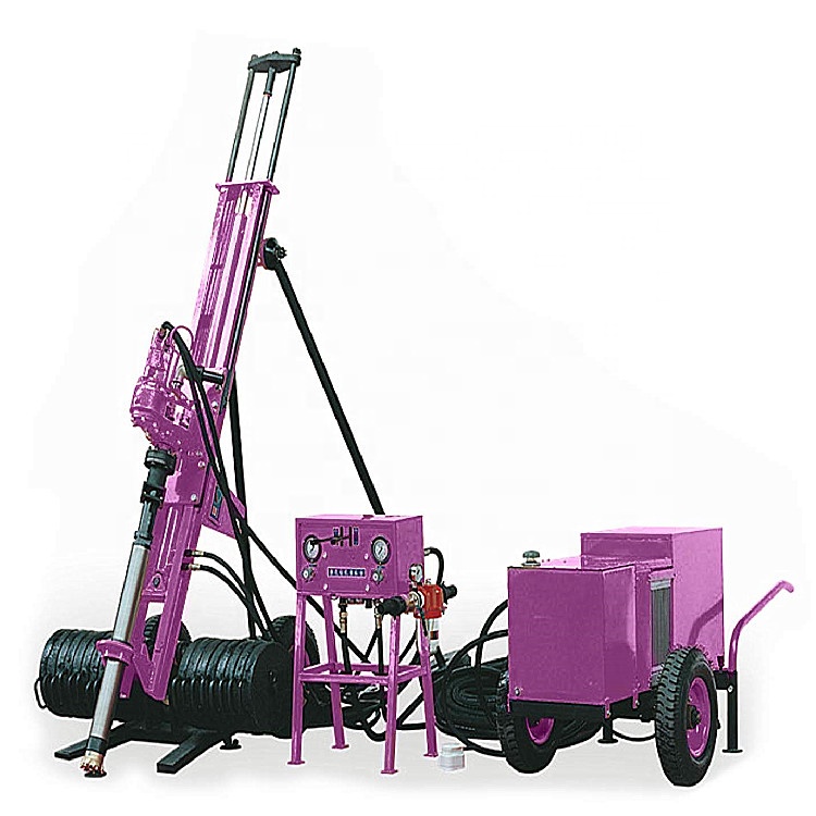 Small portable borehole DTH drilling rig for mining