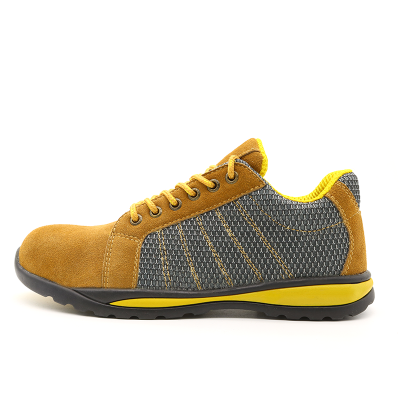 Anti slip oil resistant rubber outsole steel toe protection women sport safety shoes