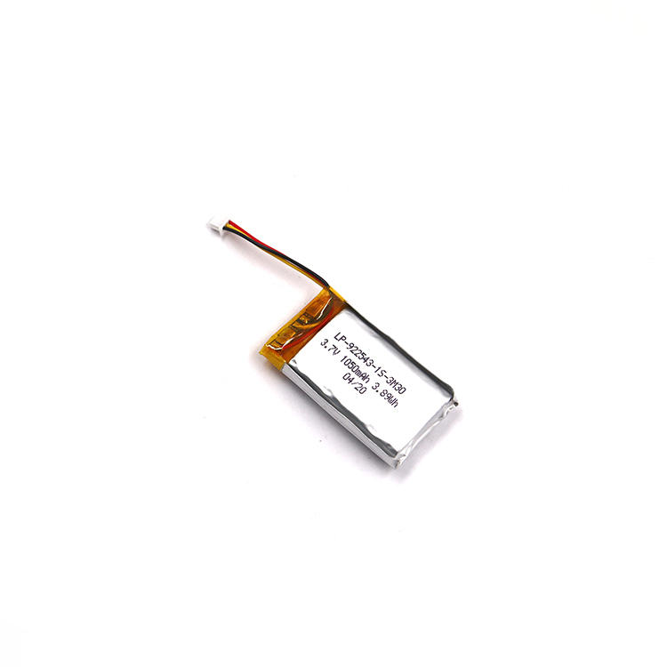 Lithium Polymer Battery LP-922543-1S-3M30 3.7V 1050mAh