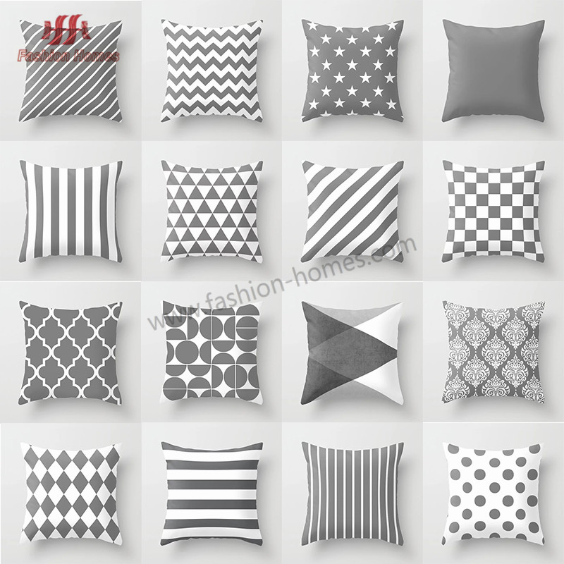Polyester Geometric Pattern Cushion Cover