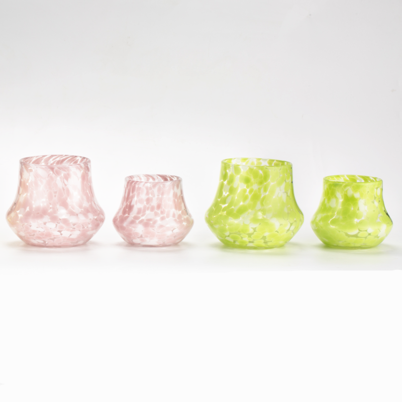 hand made glass candle jar candle vessel