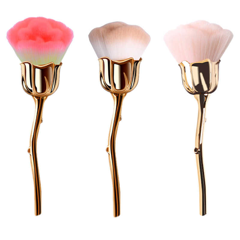 Rose makeup brush Large powder makeup tool New makeup brush Nail dust brush blush brush