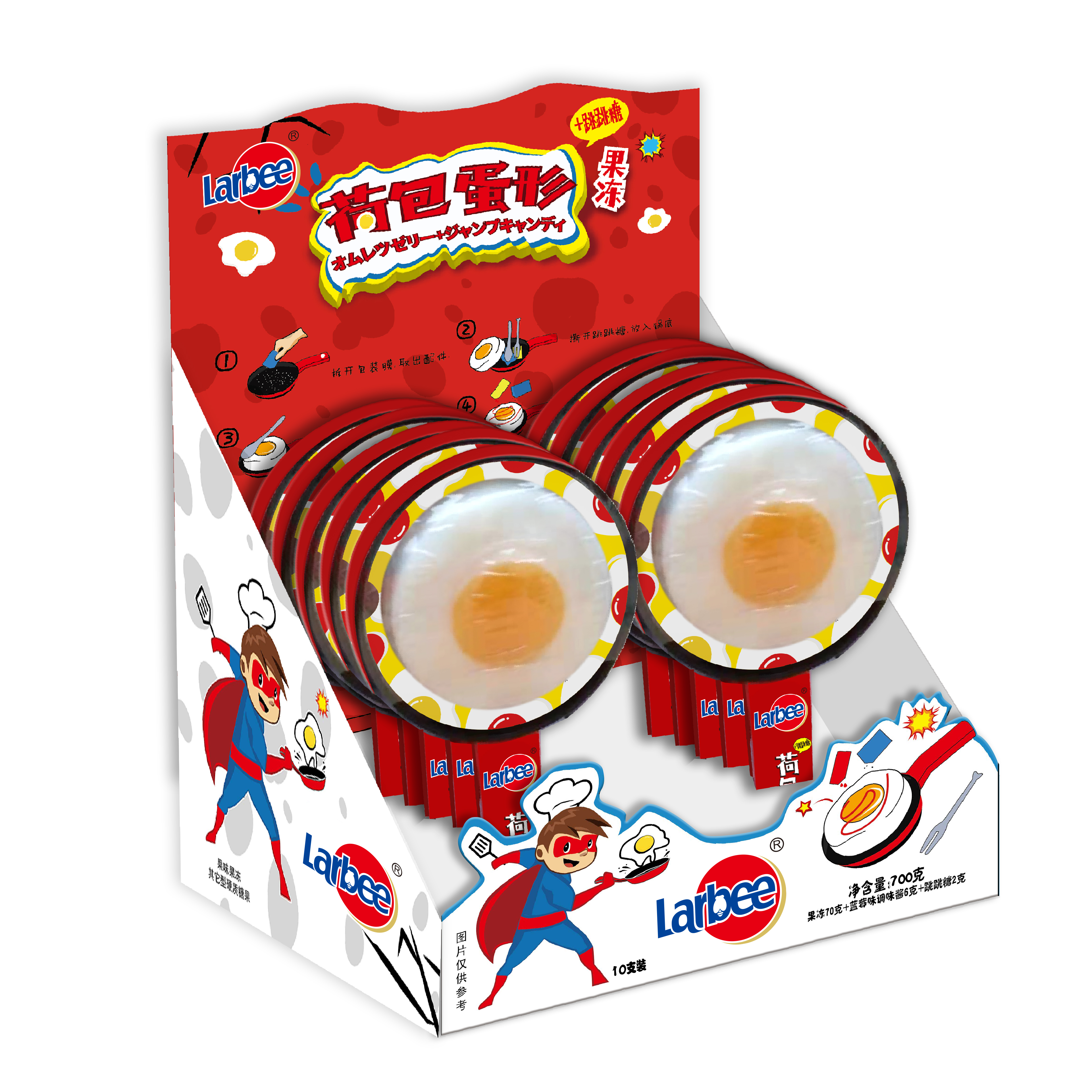 Egg pudding+popping candy