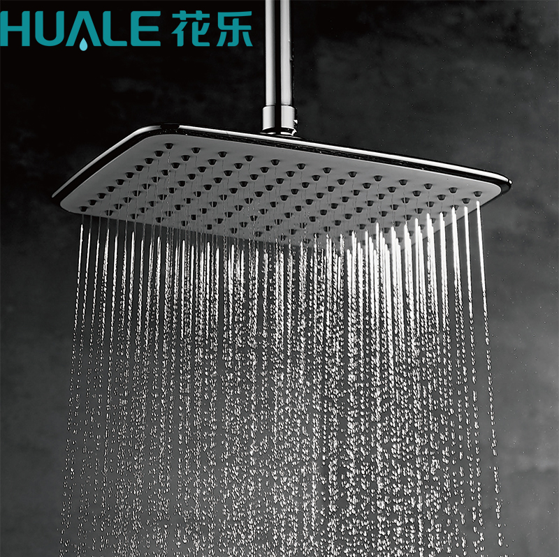 Single function square ABS rainfall shower head