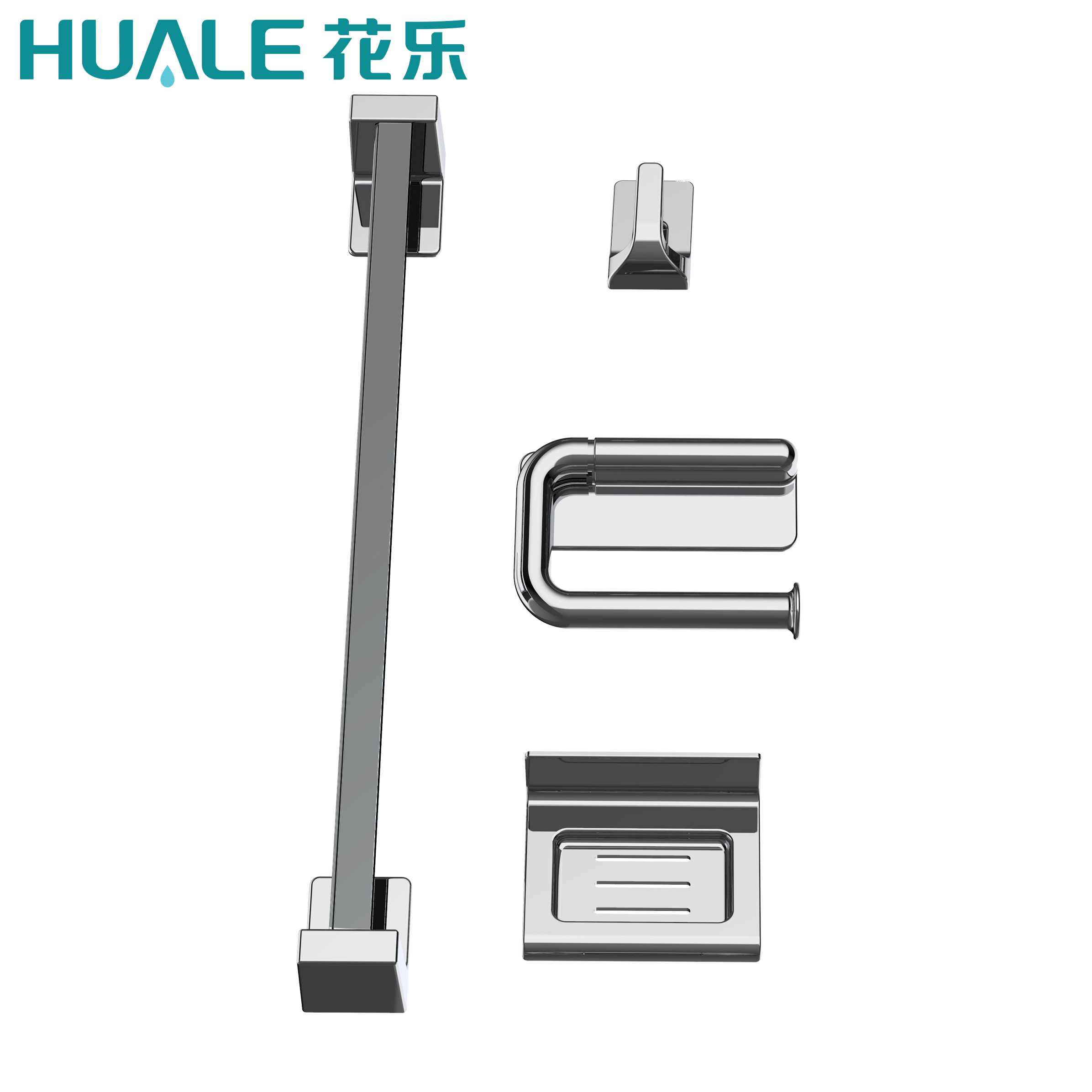 chromed plastic bathroom towel rack set,towel Rack ,Utility Hook ,Toilet Roll holder ,soap holder
