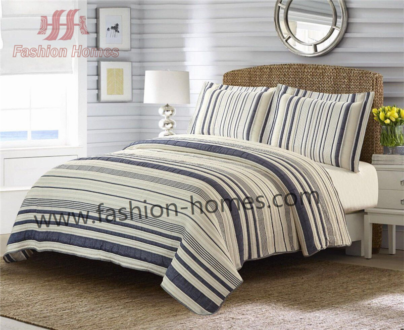 Colorful Stripes Jacquard Bedspread Set