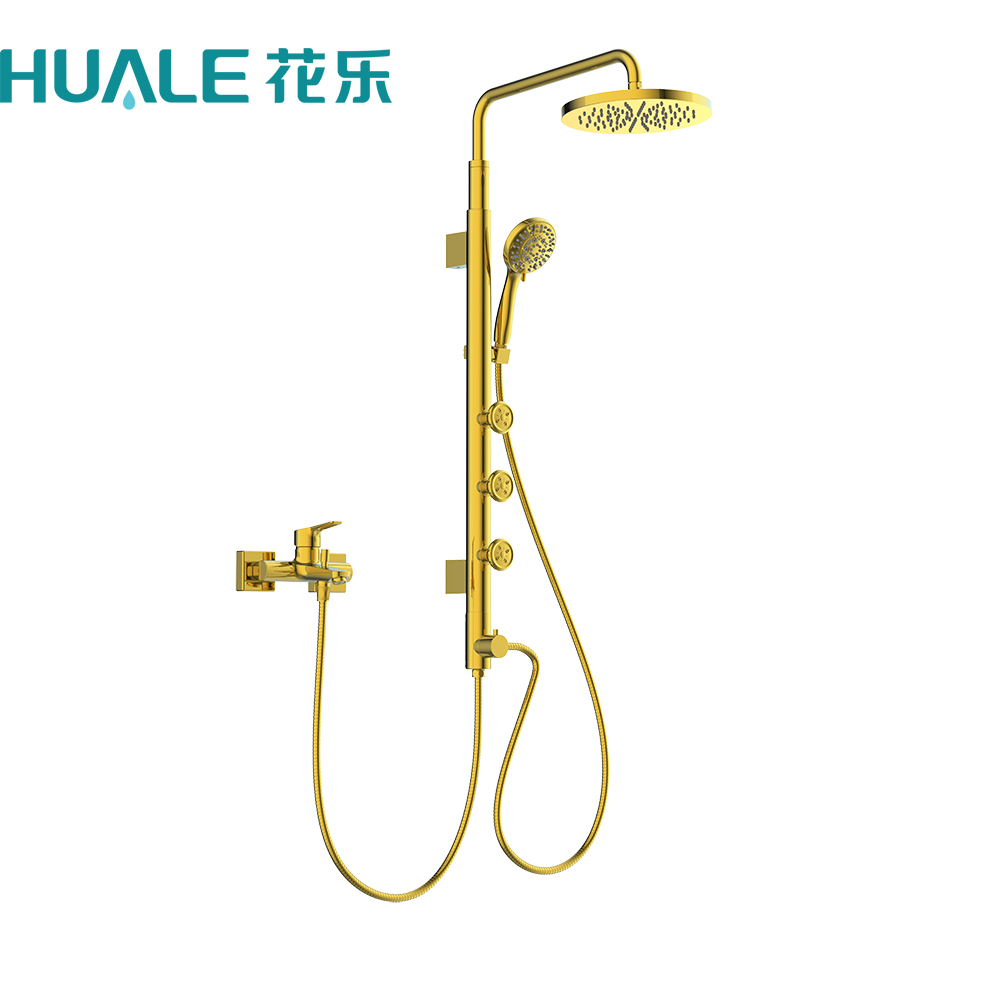 multi function stainless steel shower column with body jet