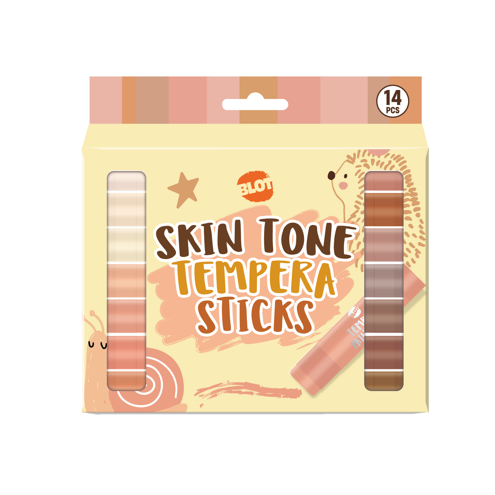 Skin tone quick drying tempera sticks