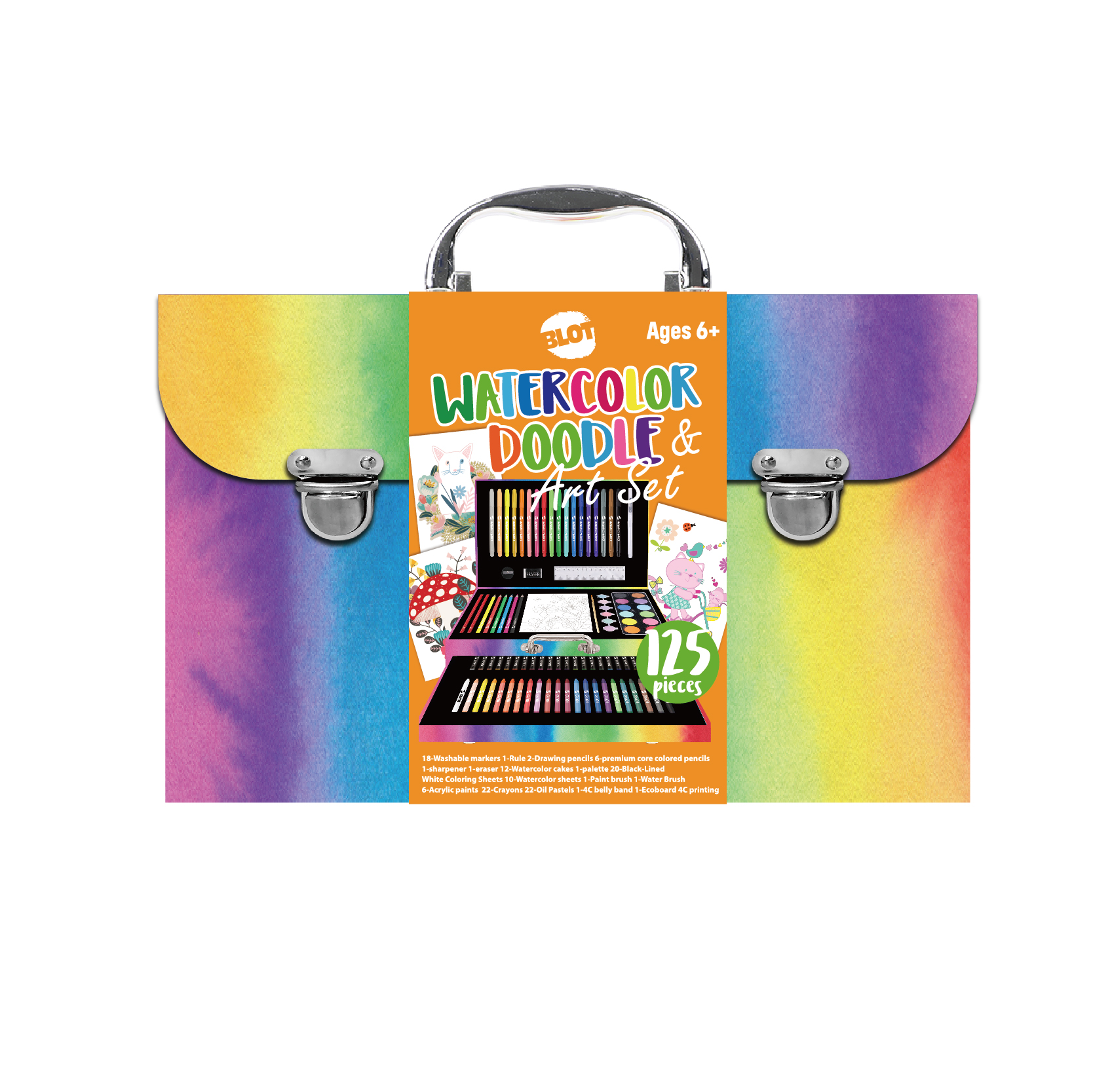 watercolor & doodle art set