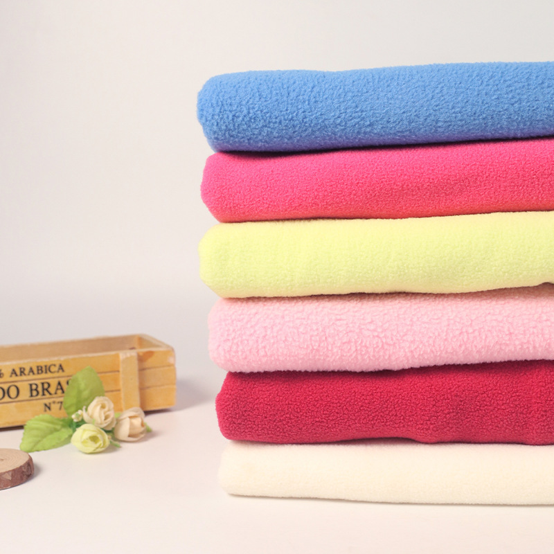 manufacturers direct sales of fleece fabric low elastic 144F double brush single fleece fabric
