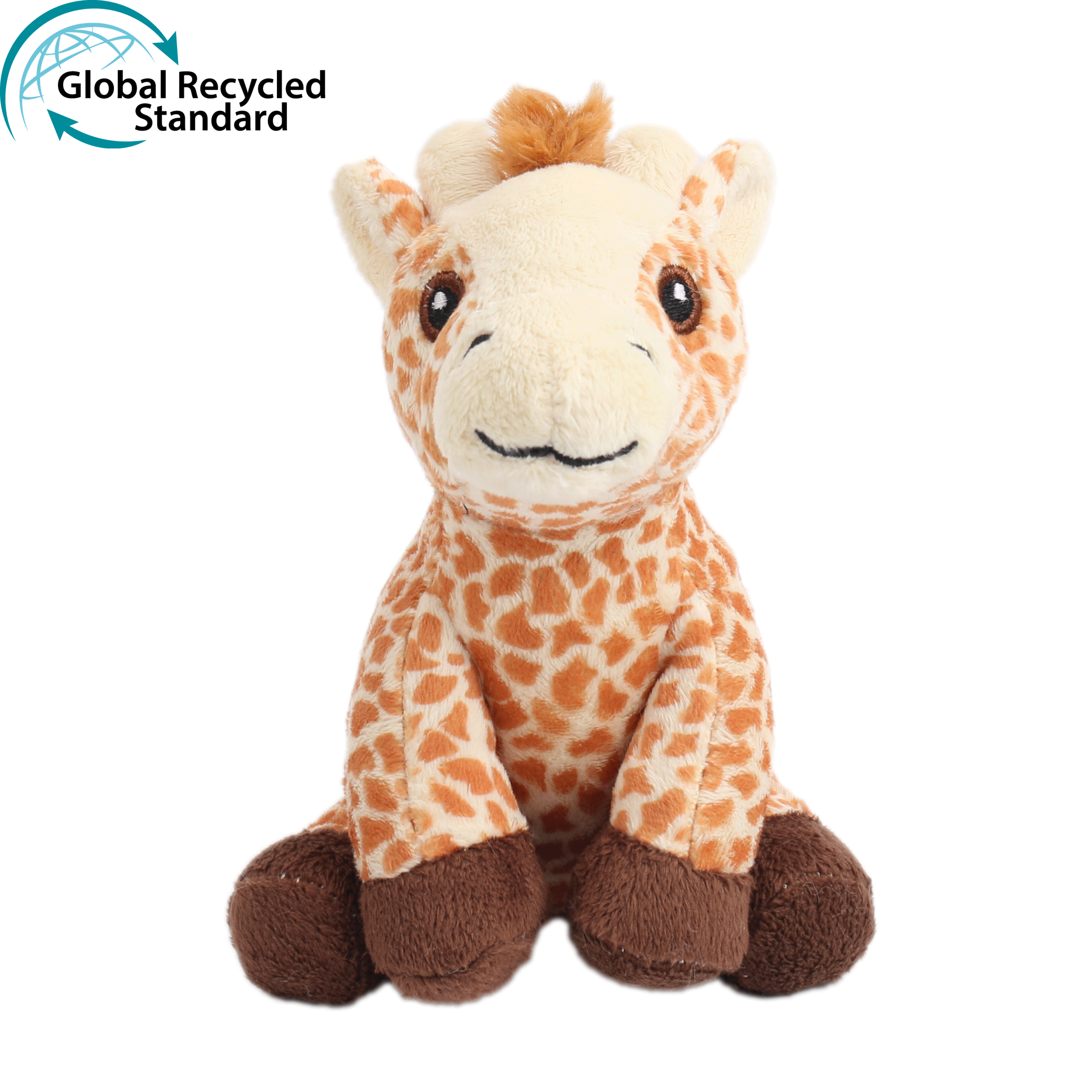 100% recycled plush toy giraffe