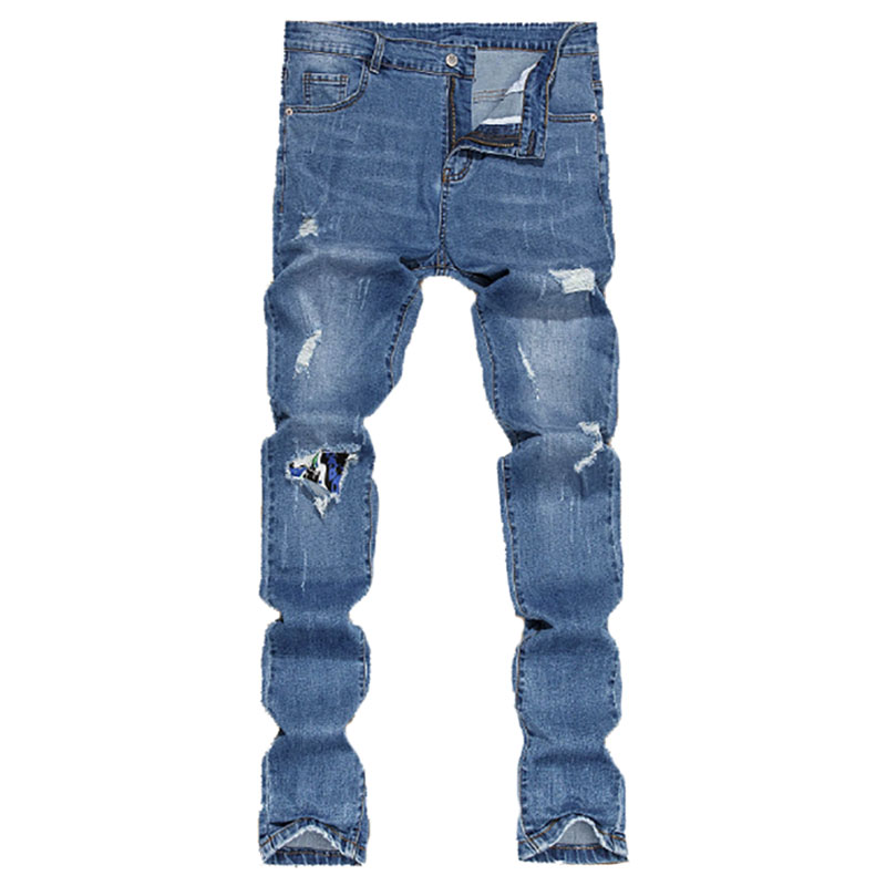 China Factory Custom High Quality Popular Mens Wash Zipper Fly Ripped Skinny Men's Jeans