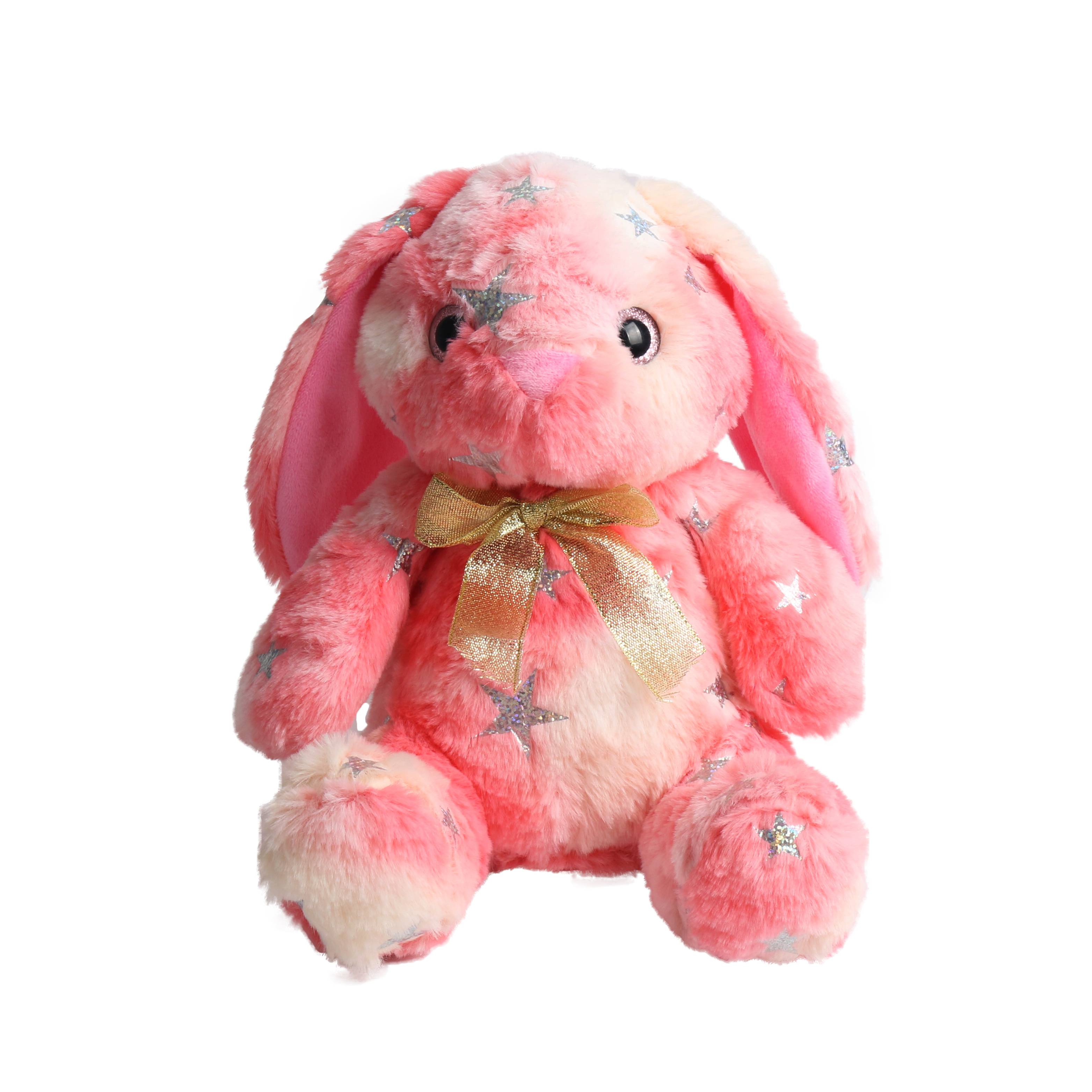 Tie-dyed multi-colour twinkle eyes stuffed animals plush rabbit