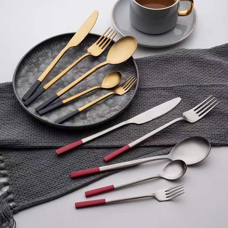 Cutlery, tableware, houseware, knife, fork, spoon, plastic, stainless steel,color coating,enamel