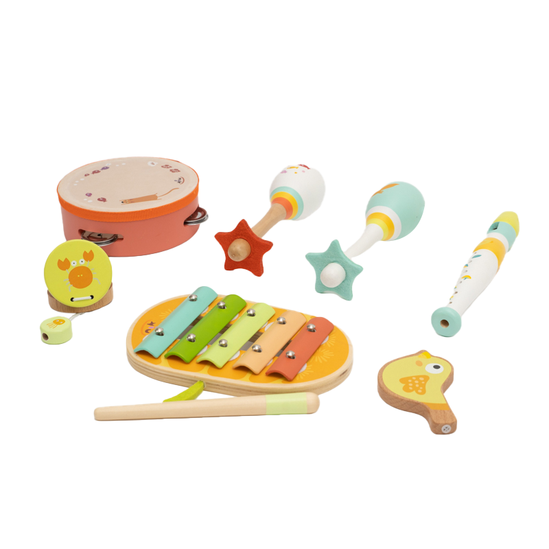 11 pcs Wooden Musical Instrument Set