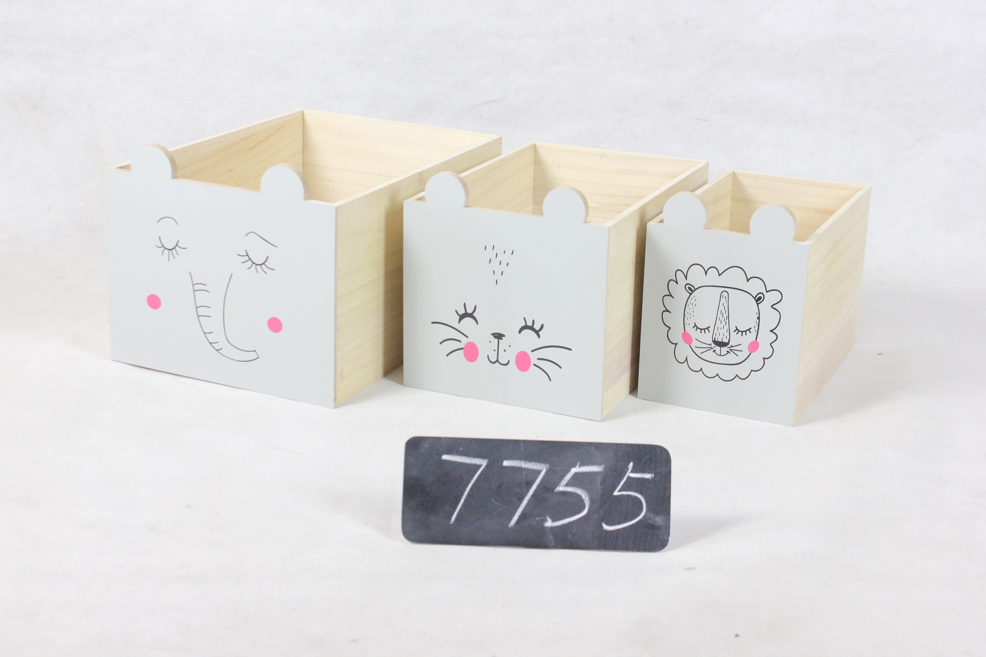 S/3 Wooden Storage Box