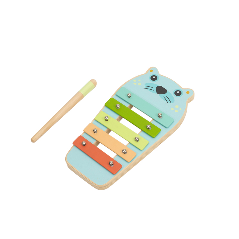8 Keys Wooden Xylophone Educational Percussion Musical Instrument Toy Rainbow Color