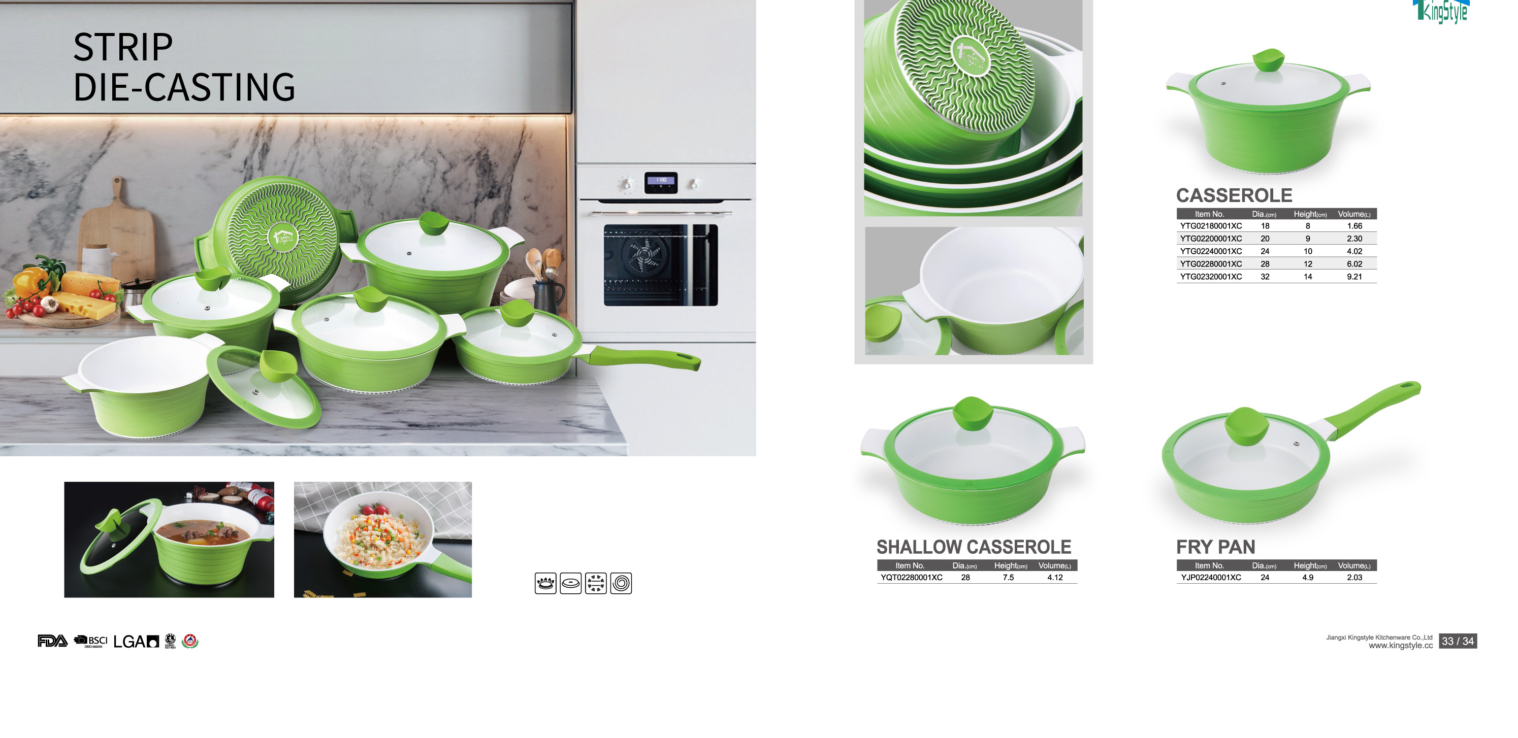 non stick fry pan, casserole, roaster, sauce pan. die cast aluminum pan.