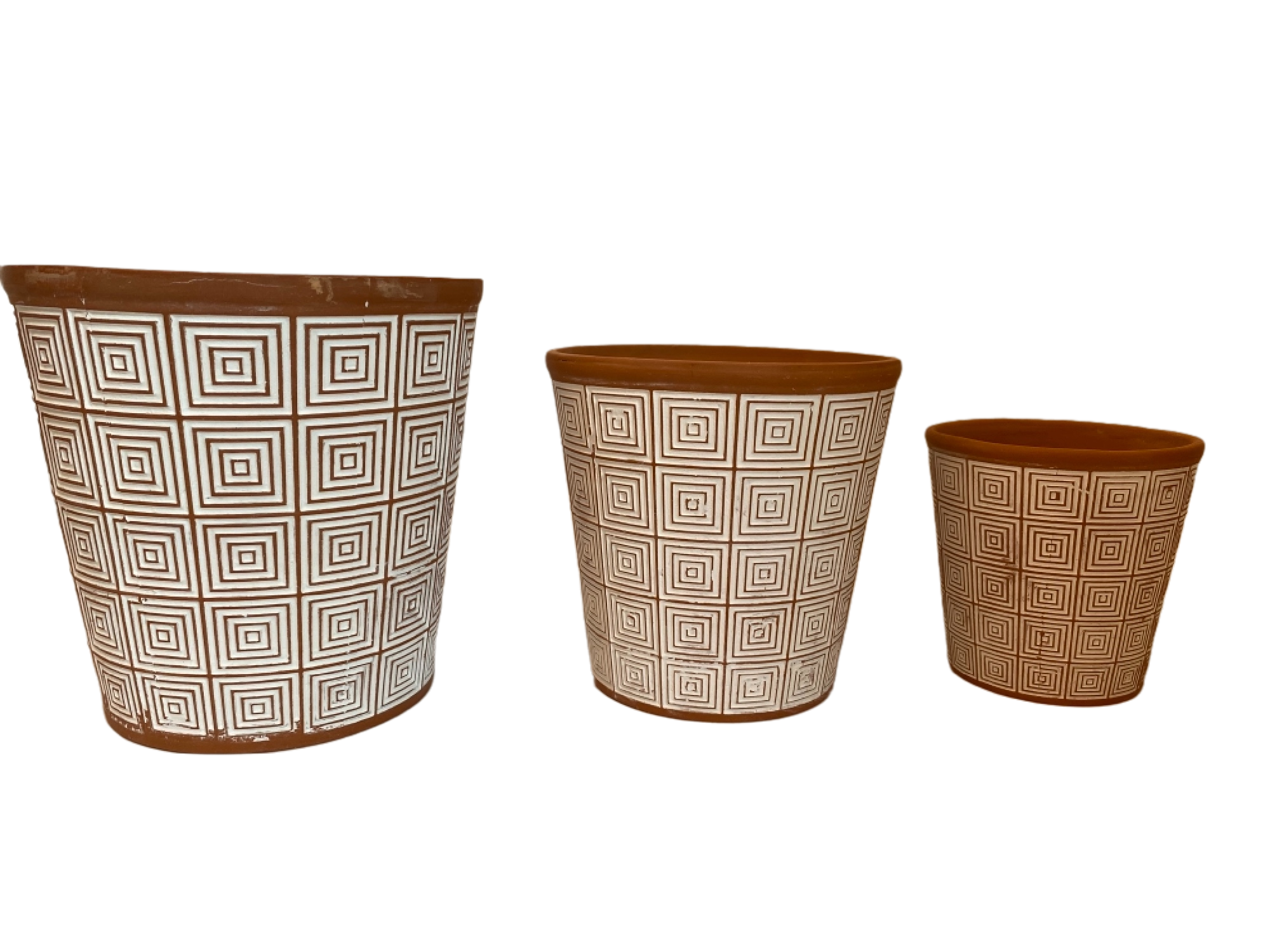 Red pottery flowerpot