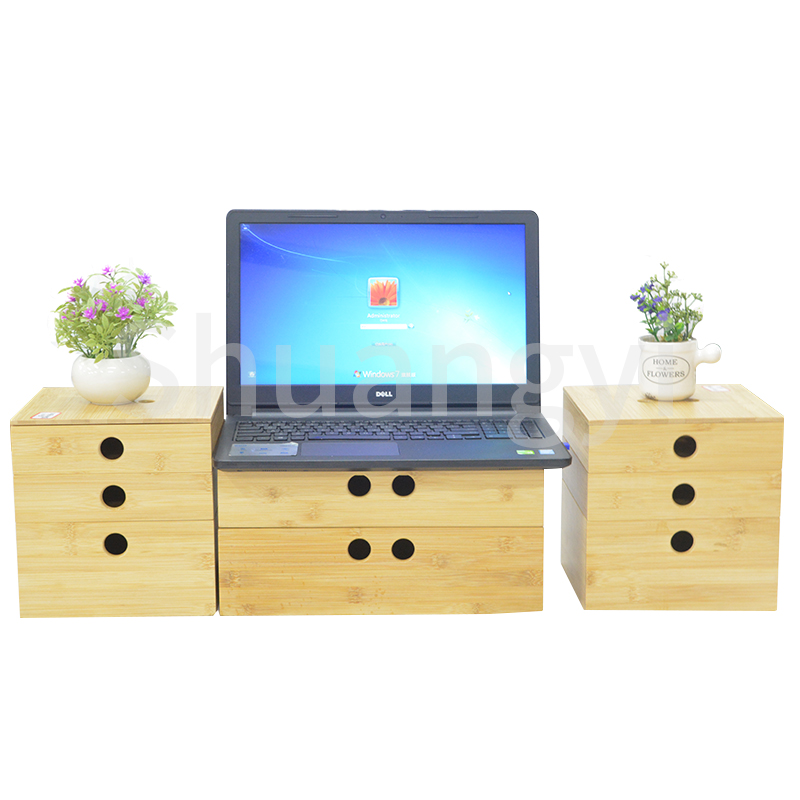 Bamboo monitor stand