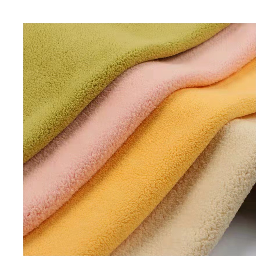 The factory directly sells thickened double - sided fleece fabric