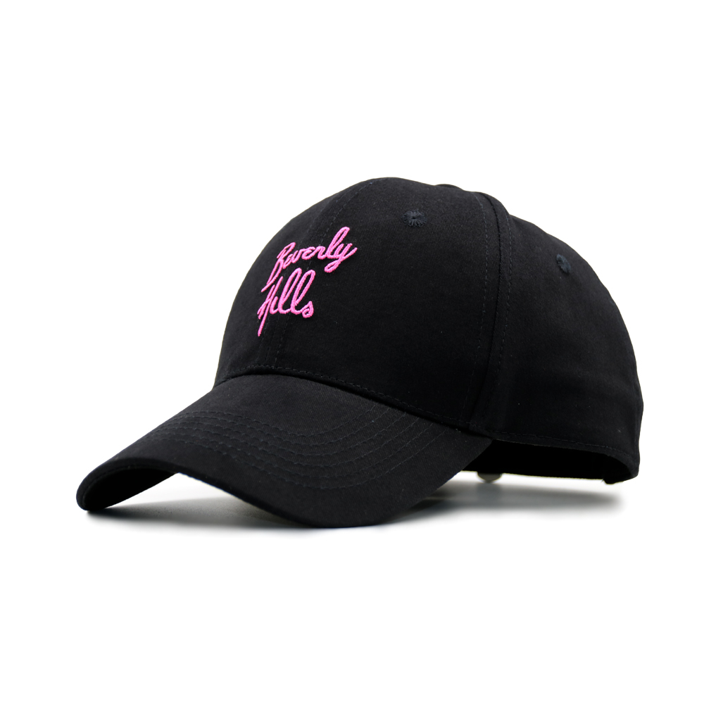 100% cotton embroidery black baseball cap for women