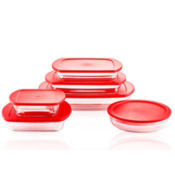 high borosilicate glass baking dish with lid
