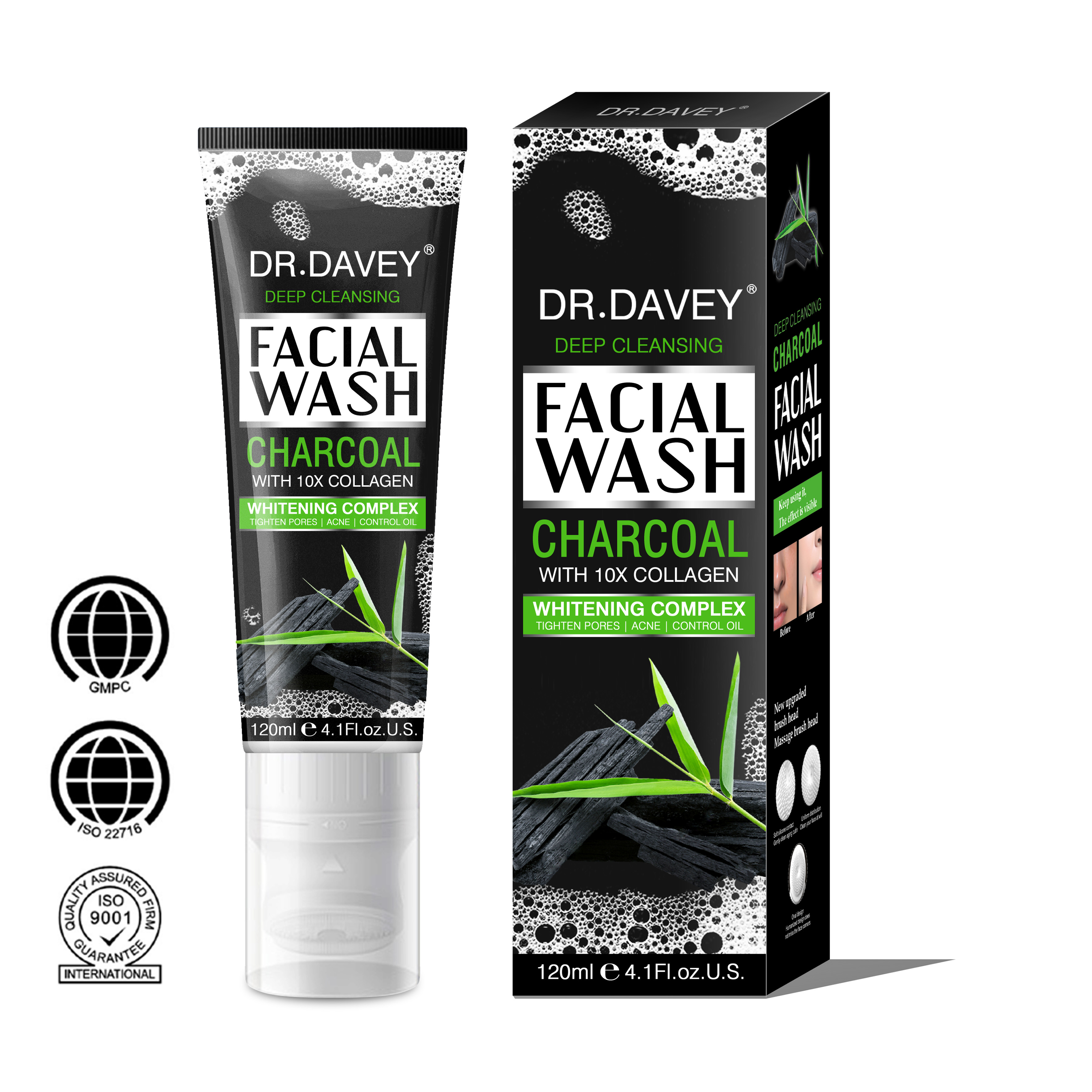 DR.DAVEY charcoal facial wash