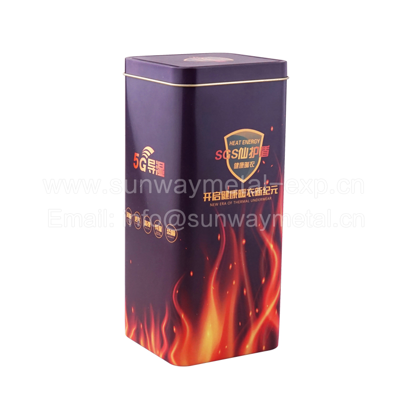 Square tin box tea/food/household storage tin box