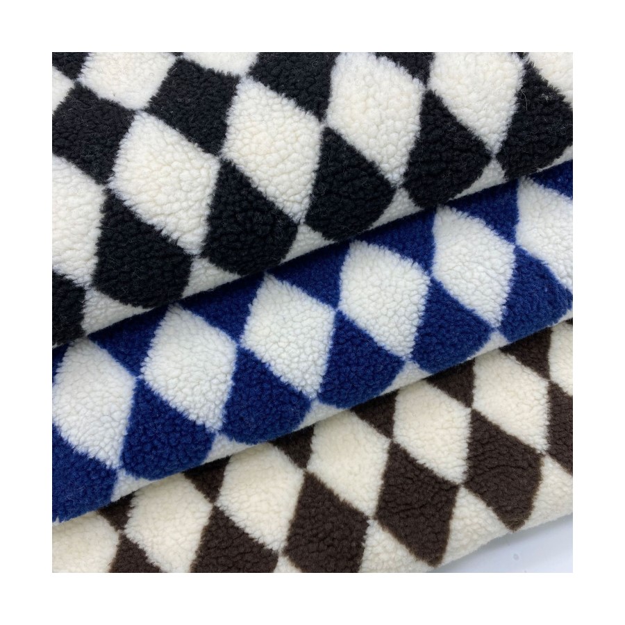 Accept custom diamond checked jacquard polar jacquard grain autumn and winter clothing