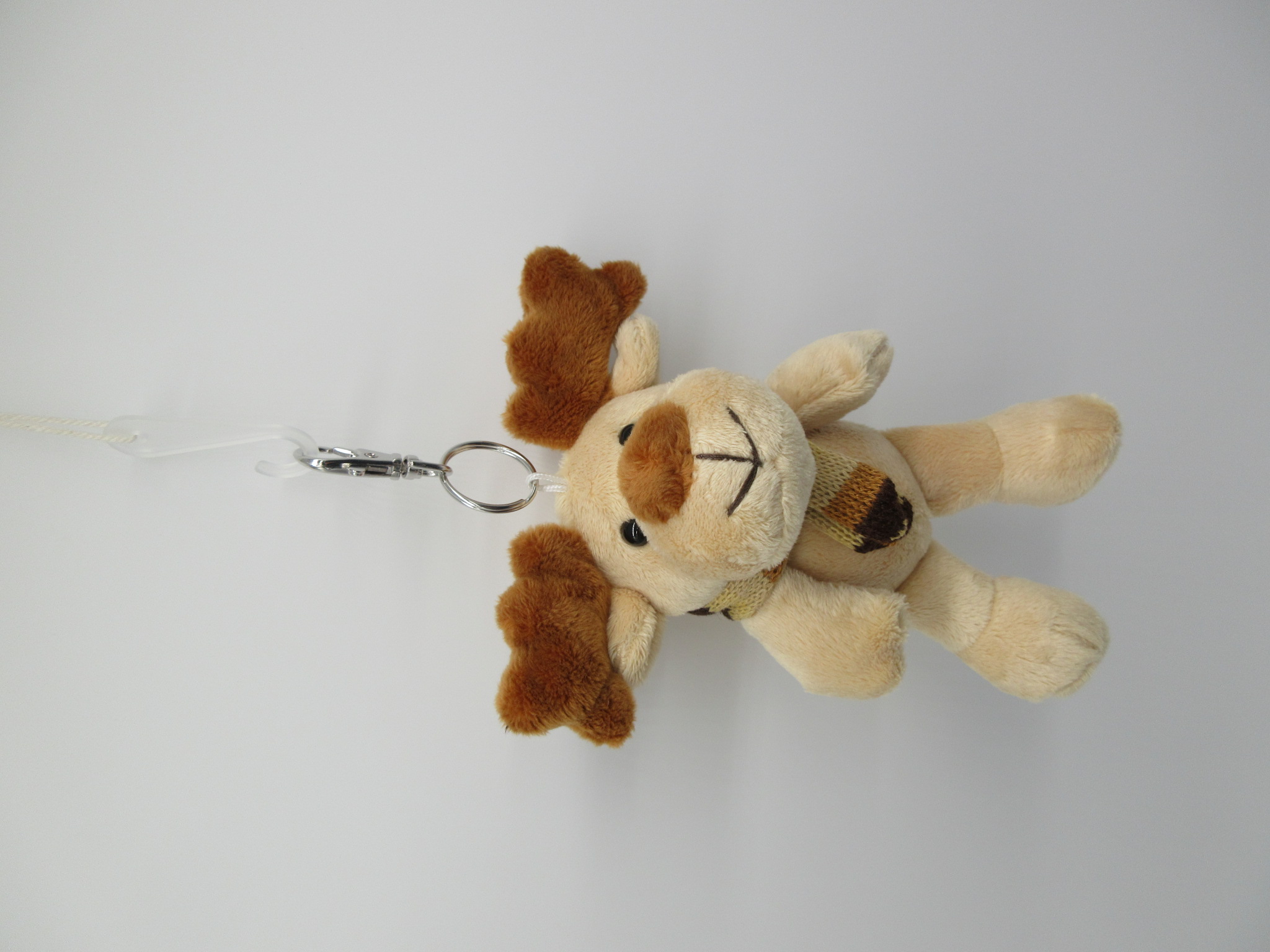 Custom plush moose animal keychain