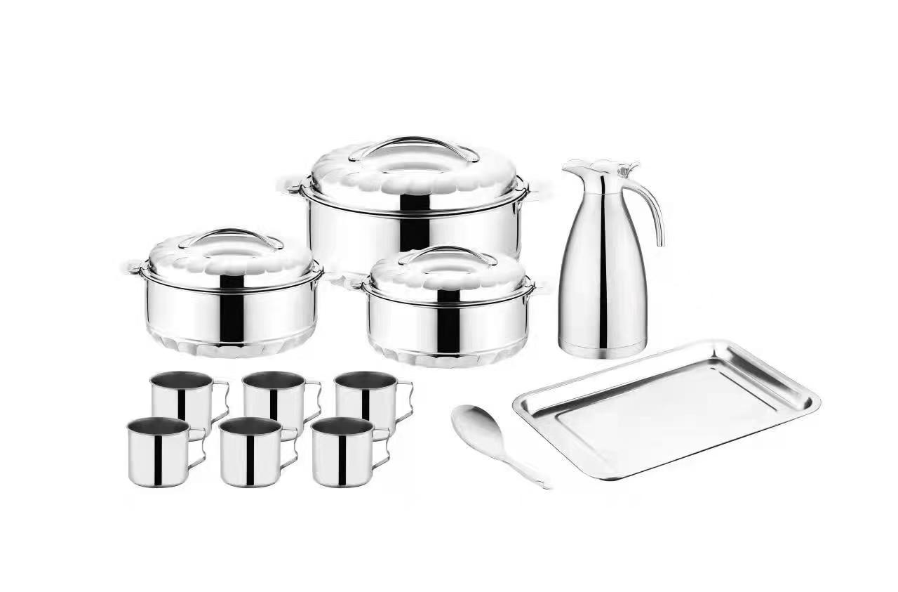 Stainless steel 12pcs cookware set