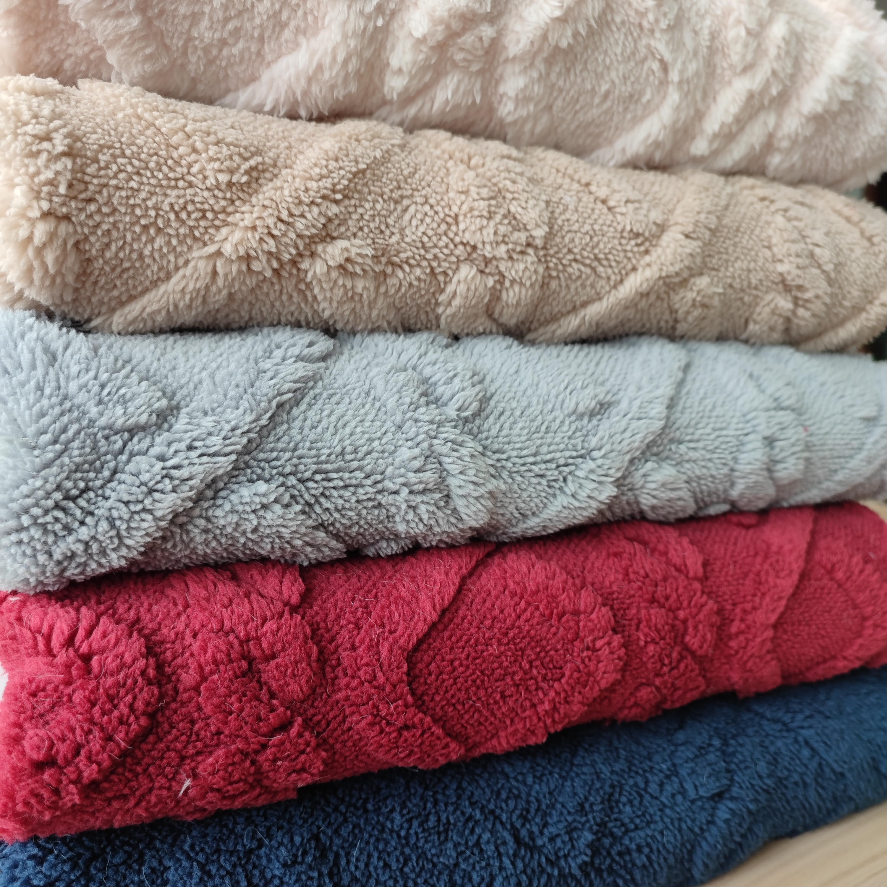 Jacquard Solid Sherpa