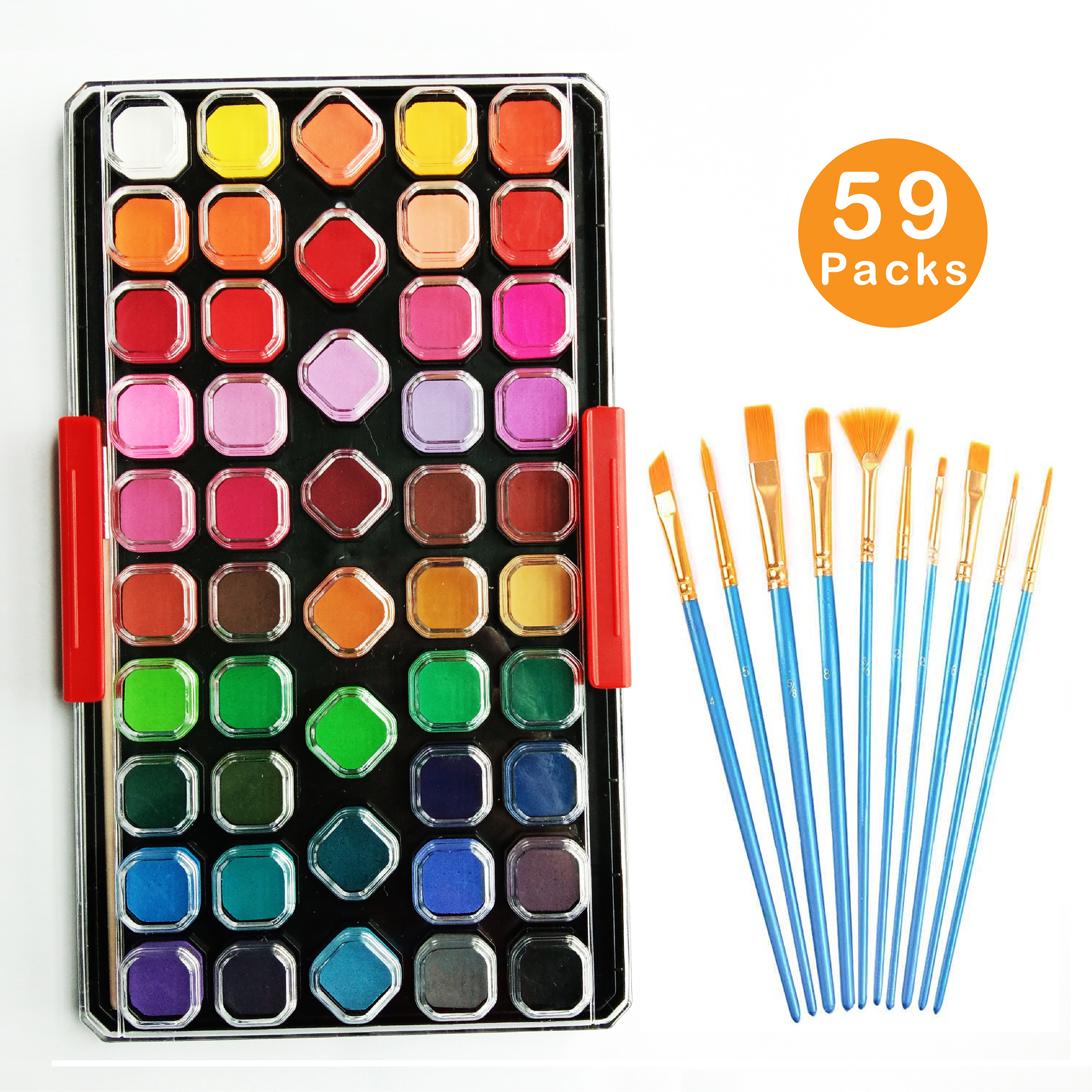 48C square watercolor set